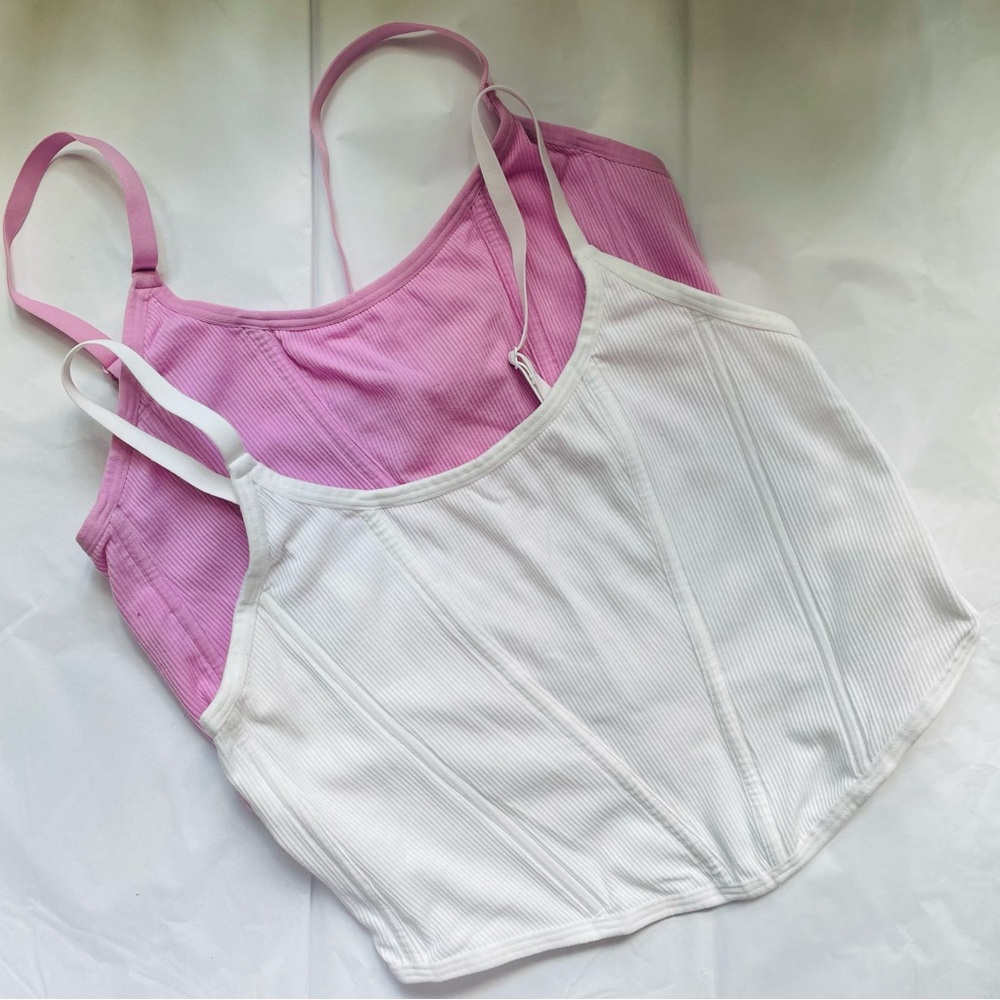 Colsie Cotton Stretch Corset Top Bundle Of Two NWOT